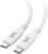 Cable Matters USB4 Cable 2 m with 40Gbps Data, 8K Video, and 240W Charging, White, Compatible with Thunderbolt 4 & 3, USB C for iPhone 15 Pro Max Plus, MacBook, DELL XPS, Surface Pro