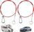 2 PCS Caravan Trailer Breakaway Cable, Trailer Break Away Cable with Carabiner & Burst Rings, Heavy Duty Coupling Towing Safety Cables for Williams Clevis Breakaway Caravan Awning Accessories