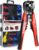 KAIWEETS Wire Stripper Crimper Set, 3-in-1 Stripper Cutter Crimper AWG10-24 Compound Automatic Wire Stripper with 261PCS Terminals, for Cutting Stripping Crimping