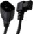 Kenable Right Angle IEC Power Cable C13 to C14 UPS Lead Black 0.25m