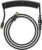 Ranked Coiled Keyboard Cable | Handcrafted Double-Sleeved Braided Cable | USB Type C to A | 5-Pin Aviator Connector for Custom Mechanical Gaming Keyboard | Support Fast Charge 20W (Black)