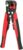 1110 3 in 1 Self-Adjusting Wire Stripper Cutter, Wire Crimping Tool Wire Pliers for Wire Stripping, Cutting, Crimping 10-24 AWG (0.2-6.0mm Square) (Red)